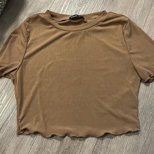 Brown crop top